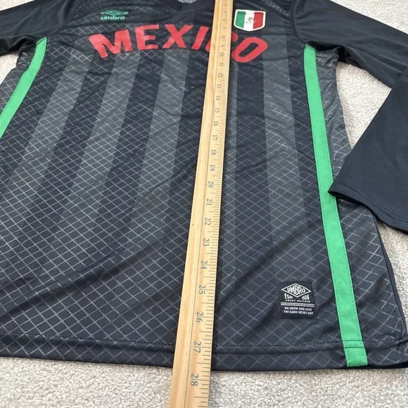 Umbro Mexico Futbal Soccer Long Sleeve Jersey Shirt Size S Mexico - Picture 6 of 9